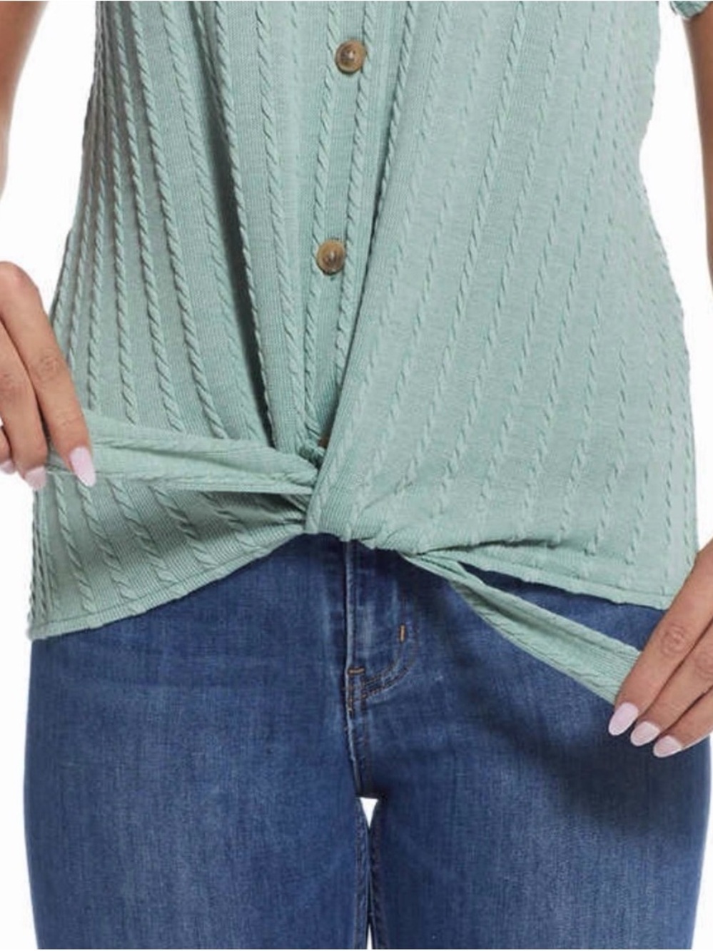 Weatherproof Vintage Front Tie Ladies Top Size Large NWOT - Picture 3 of 4